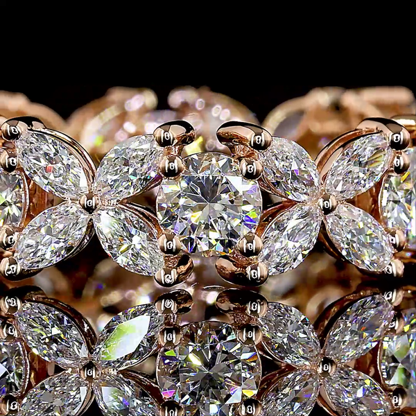 Lab-Grown 2.28 Carat MIX E-VS Diamond 14K Rose Gold Eternity Band Eternity Band