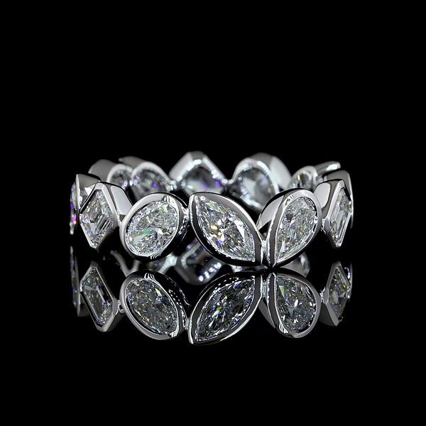 Lab-Grown 2.62 Carat MIX - Diamond 14K White Gold Eternity Band Eternity Band