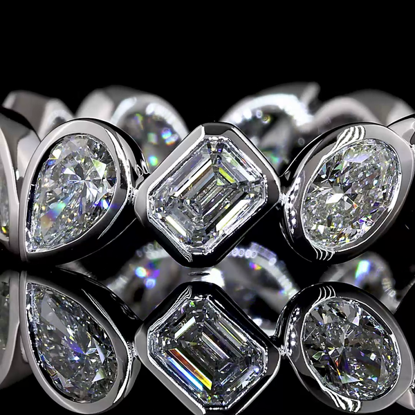 Lab-Grown 2.62 Carat MIX - Diamond 14K White Gold Eternity Band Eternity Band