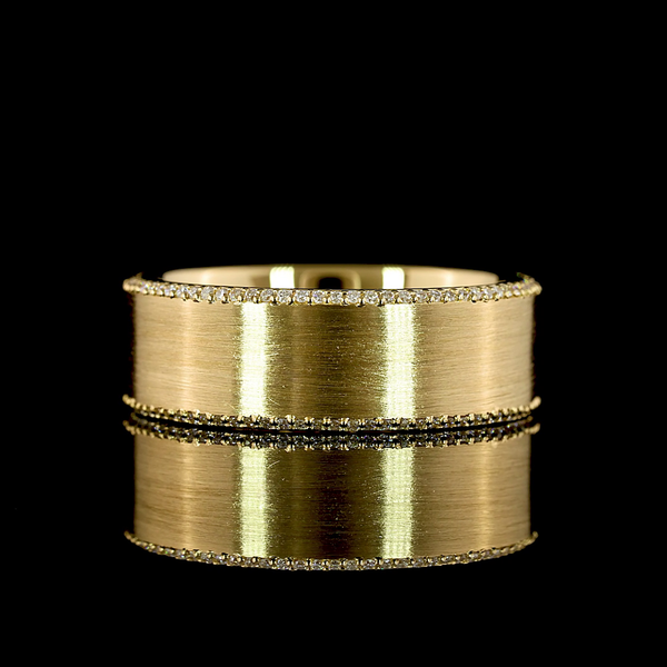 Lab-Grown 0.29 Carat Round F-VS2 Diamond 18K Yellow Gold Eternity Band Eternity 