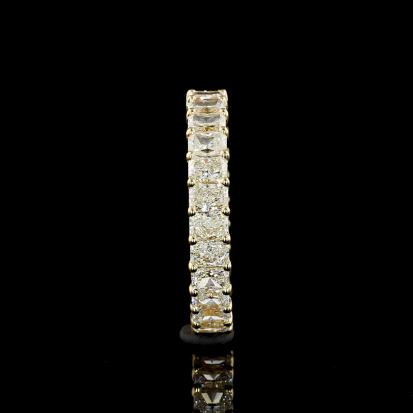 Lab-Grown 2.06 Carat Radiant G-VS1 Diamond 14K Yellow Gold Eternity Band Eternity Band