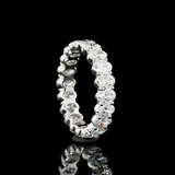 Lab-Grown 2.95 Carat Oval F-VS1 Diamond 14K White Gold Eternity Band Eternity Band