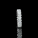 Lab-Grown 2.96 Carat Oval F-VS1 Diamond 14K White Gold Eternity Band Eternity Band