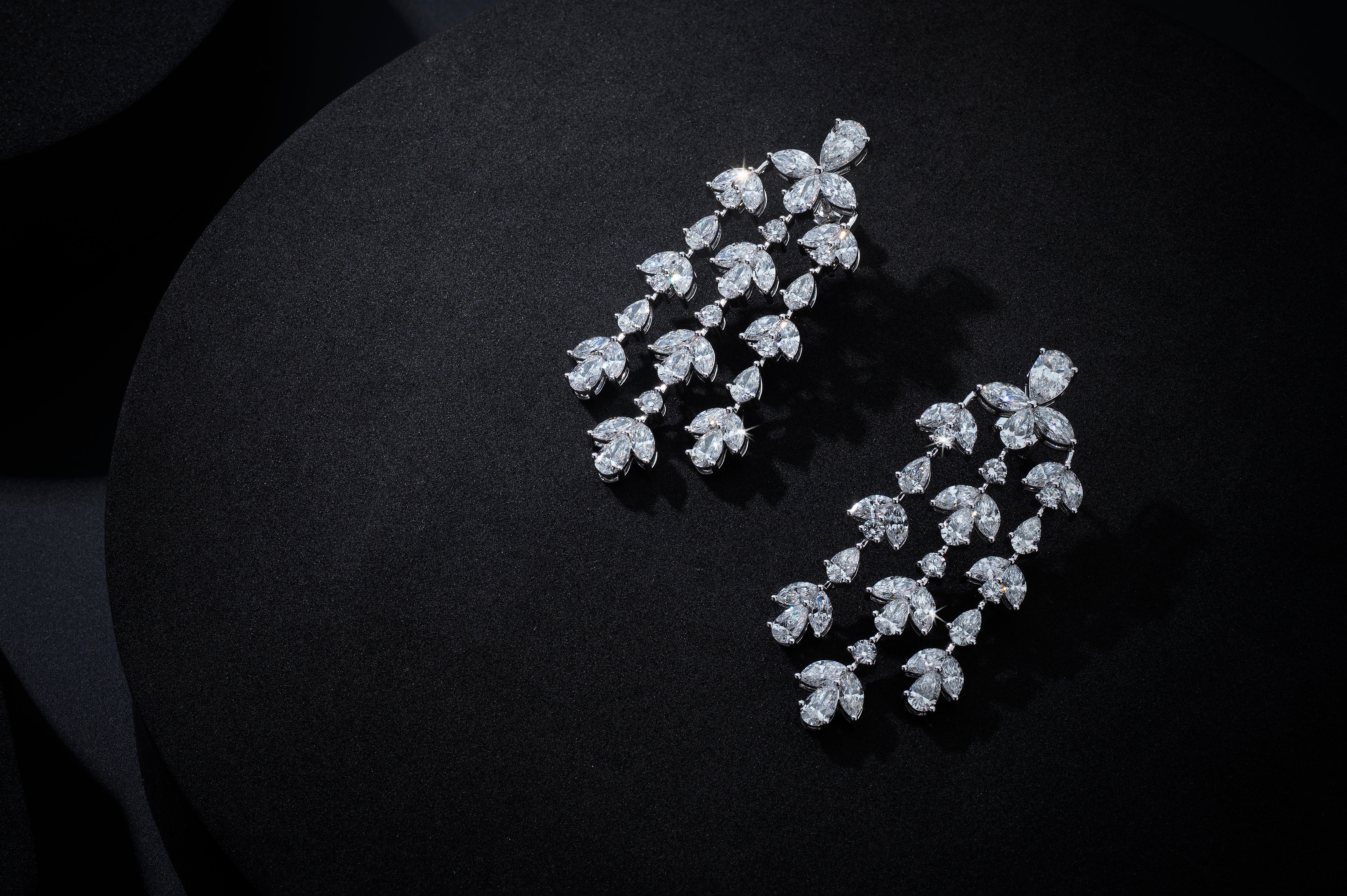 Lab-Grown 15.3 Carat MIX G-VS1 Diamond 14K White Gold Special Earrings