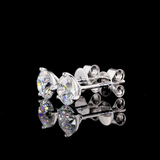 Lab-Grown 1.50 Carat Round D-VVS2 Diamond 14K White Gold Martini Earrings