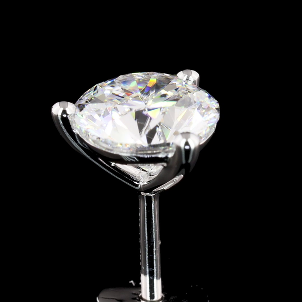 Lab-Grown 2.01 Carat Round D-VS1 Diamond 14K White Gold Martini Earrings