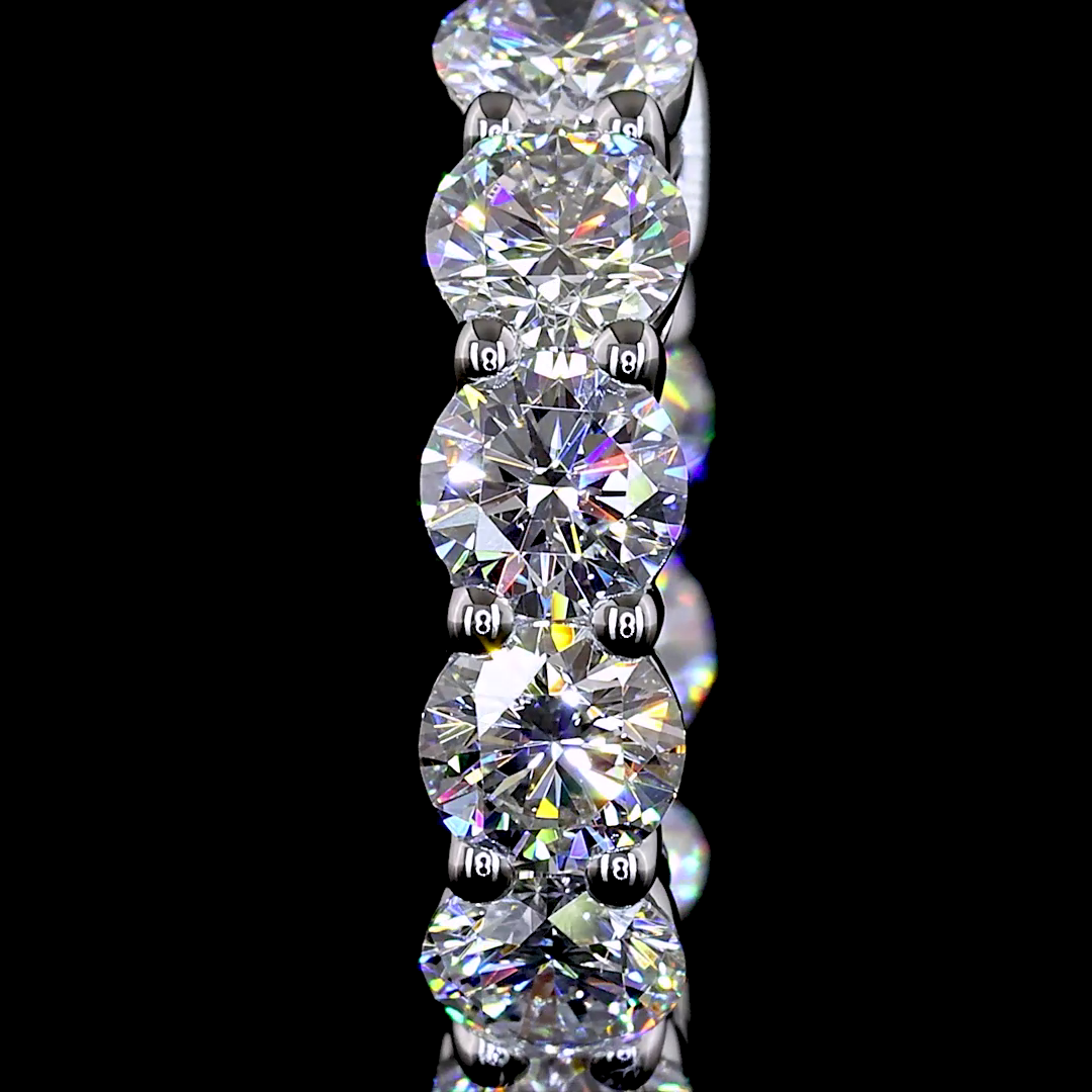 Lab-Grown 2.04 Carat Round E-VS1 Diamond 14K White Gold Huggies Earrings