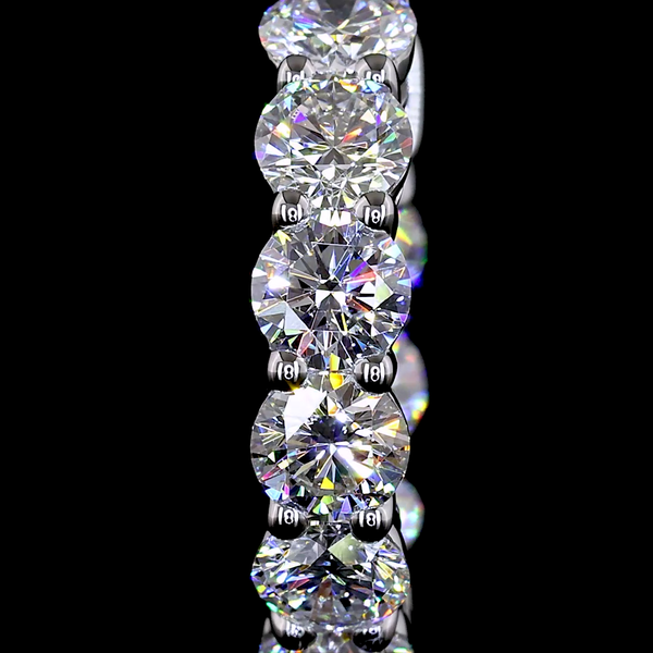 Lab-Grown 2.04 Carat Round E-VS1 Diamond 14K White Gold Huggies Earrings