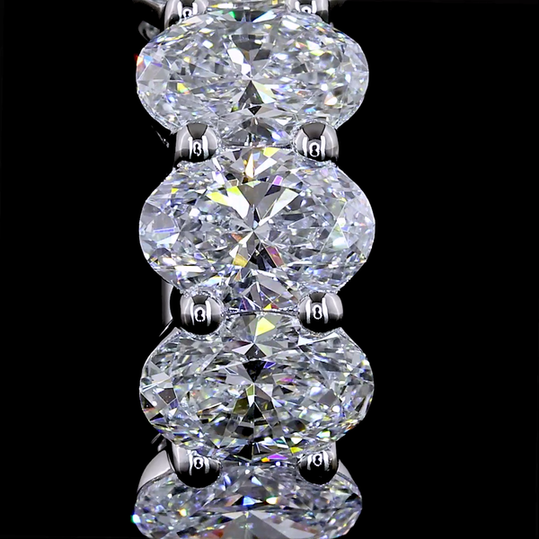 Lab-Grown 2.07 Carat Oval E-VS Diamond 14K White Gold Huggies Earrings