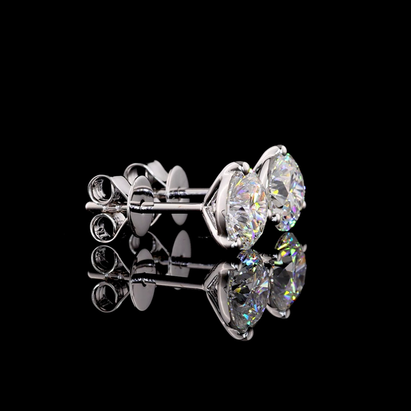 Lab-Grown 2.02 Carat Round D-VVS2 Diamond 14K White Gold Martini Earrings