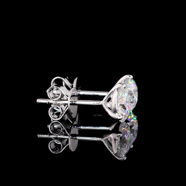 Lab-Grown 1.50 Carat Round D-VS1 Diamond 14K White Gold Martini Earrings
