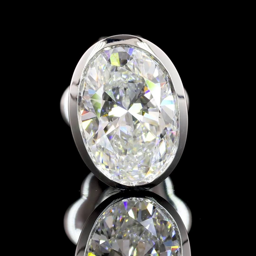 Lab-Grown 1.56 Carat Oval F-VS2 Diamond 14K White Gold Studs Earrings