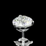 Lab-Grown 3.05 Carat Round E-VS1 Diamond 14K White Gold Martini Earrings