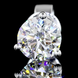 Lab-Grown 1.46 Carat Round D-VVS2 Diamond 14K White Gold Martini Earrings