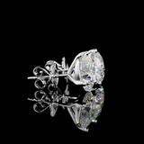 Lab-Grown 6.05 Carat Round E-VS1 Diamond 14K White Gold Martini Earrings