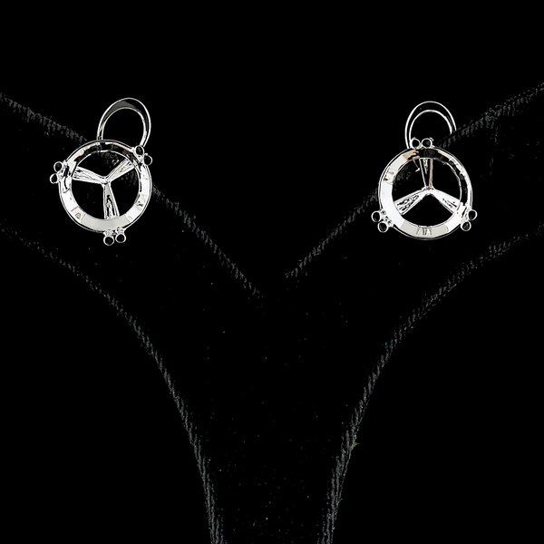 Lab-Grown 15.25 Carat Round E-VS1 Diamond 14K White Gold Martini Earrings