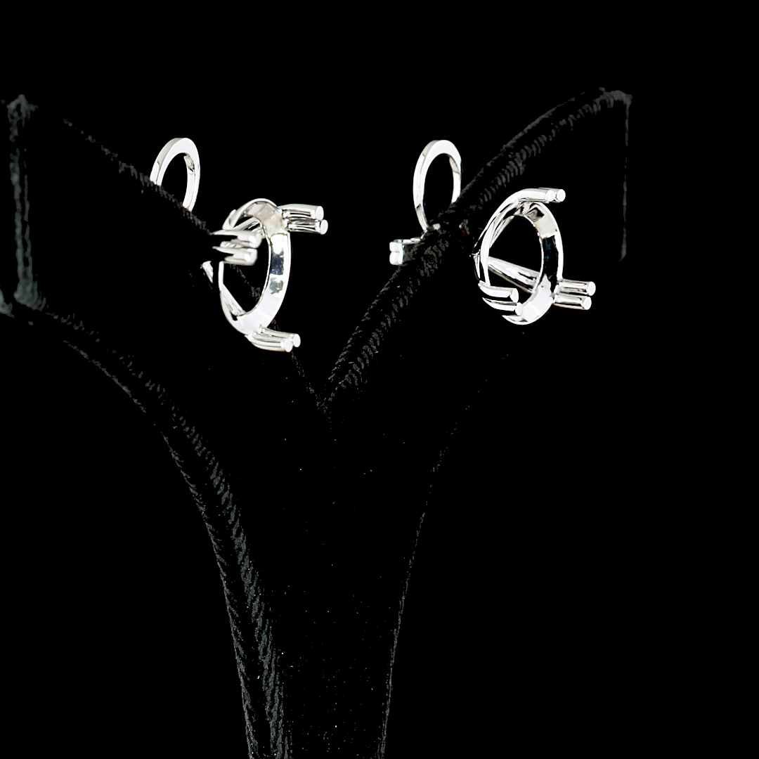 Lab-Grown 15.25 Carat Round E-VS1 Diamond 14K White Gold Martini Earrings