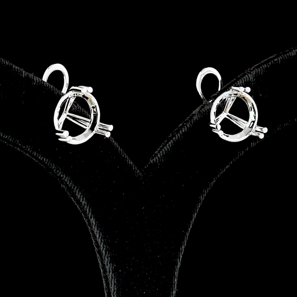Lab-Grown 16.09 Carat Round F-VS1 Diamond 14K White Gold Martini Earrings