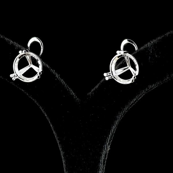 Lab-Grown 16.09 Carat Round F-VS1 Diamond 14K White Gold Martini Earrings
