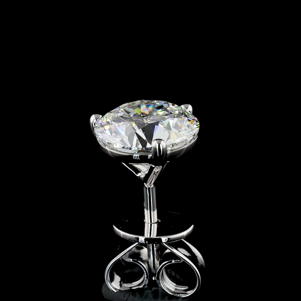 Lab-Grown 2.45 Carat Round E-VS1 Diamond 14K White Gold Martini Earrings