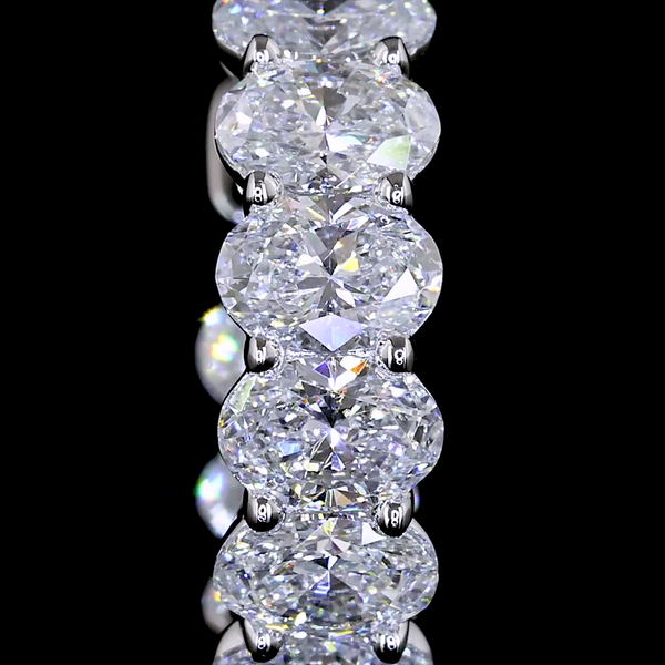 Lab-Grown 1.96 Carat Oval E-VS Diamond 14K White Gold Huggies Earrings