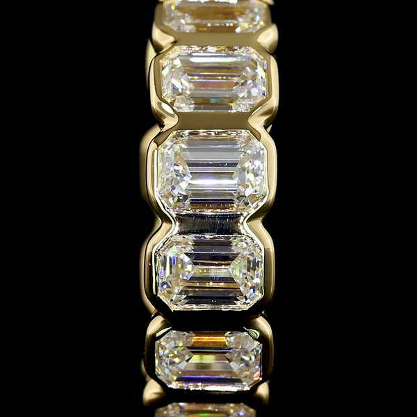 Lab-Grown 1.8 Carat Emerald - Diamond 14K Yellow Gold Huggies Earrings