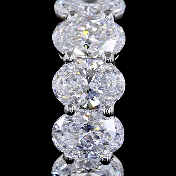 Lab-Grown 2.04 Carat Oval E-VS Diamond 14K White Gold Huggies Earrings