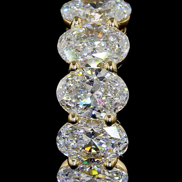 Lab-Grown 2.07 Carat Oval E-VS Diamond 14K Yellow Gold Huggies Earrings