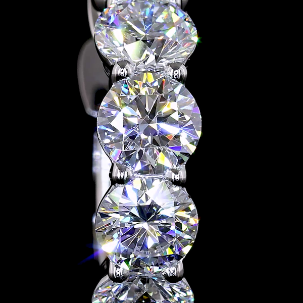 Lab-Grown 1.95 Carat Round E-VS Diamond 14K White Gold Huggies Earrings
