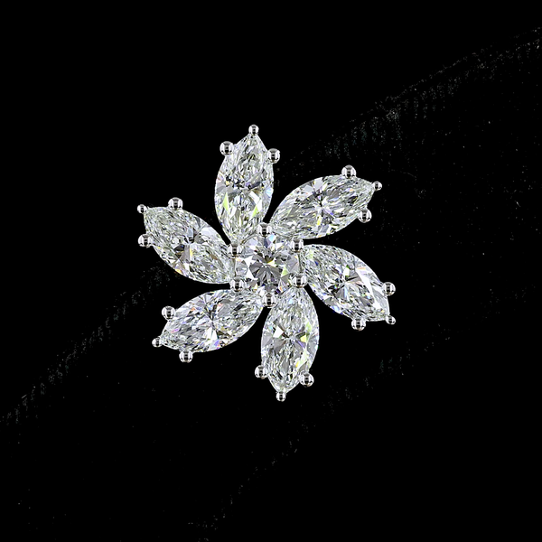 Lab-Grown 6.18 Carat MIX E-VS Diamond 14K White Gold Studs Earrings