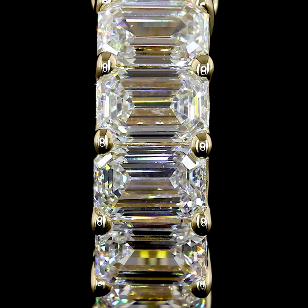 Lab-Grown 2.05 Carat Emerald E-VS Diamond 14K Yellow Gold Huggies Earrings