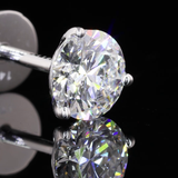 Lab-Grown 1.09 Carat Round F-VS2 Diamond 14K White Gold Martini Earrings