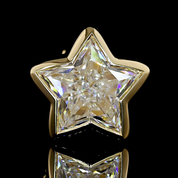 Lab-Grown 2.24 Carat  G-VS1 Diamond 14K Yellow Gold Studs Earrings