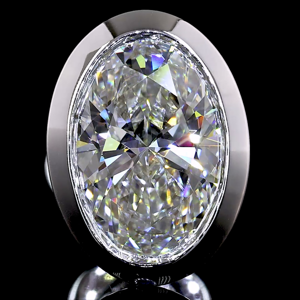 Lab-Grown 2.05 Carat Oval - Diamond 14K White Gold Studs Earrings