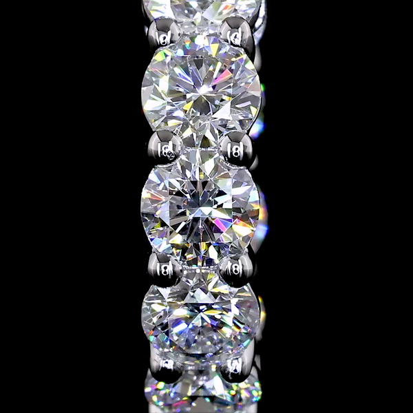 Lab-Grown 2.04 Carat Round - Diamond 14K White Gold Huggies Earrings