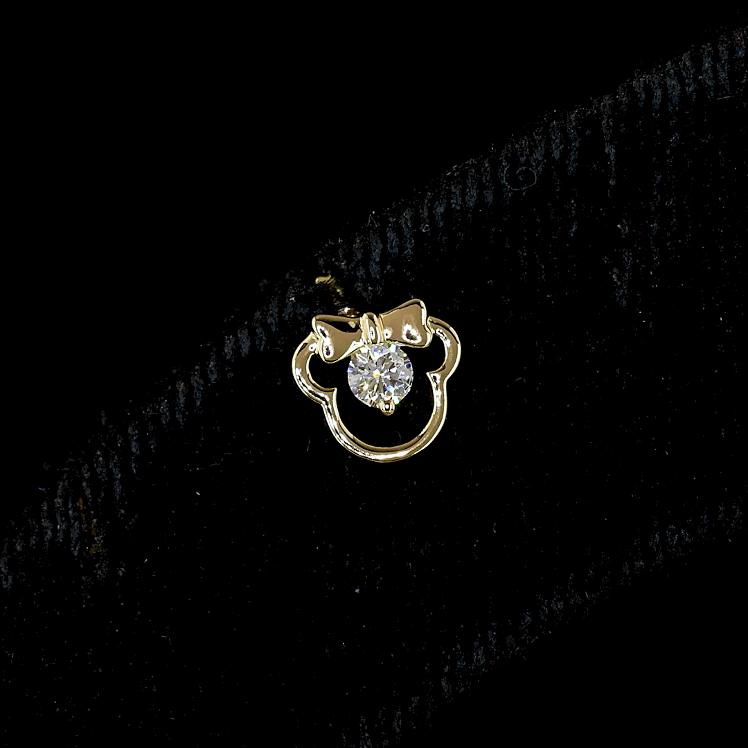 Lab-Grown 0.11 Carat Round E-F- Diamond 14K Yellow Gold Studs Earrings