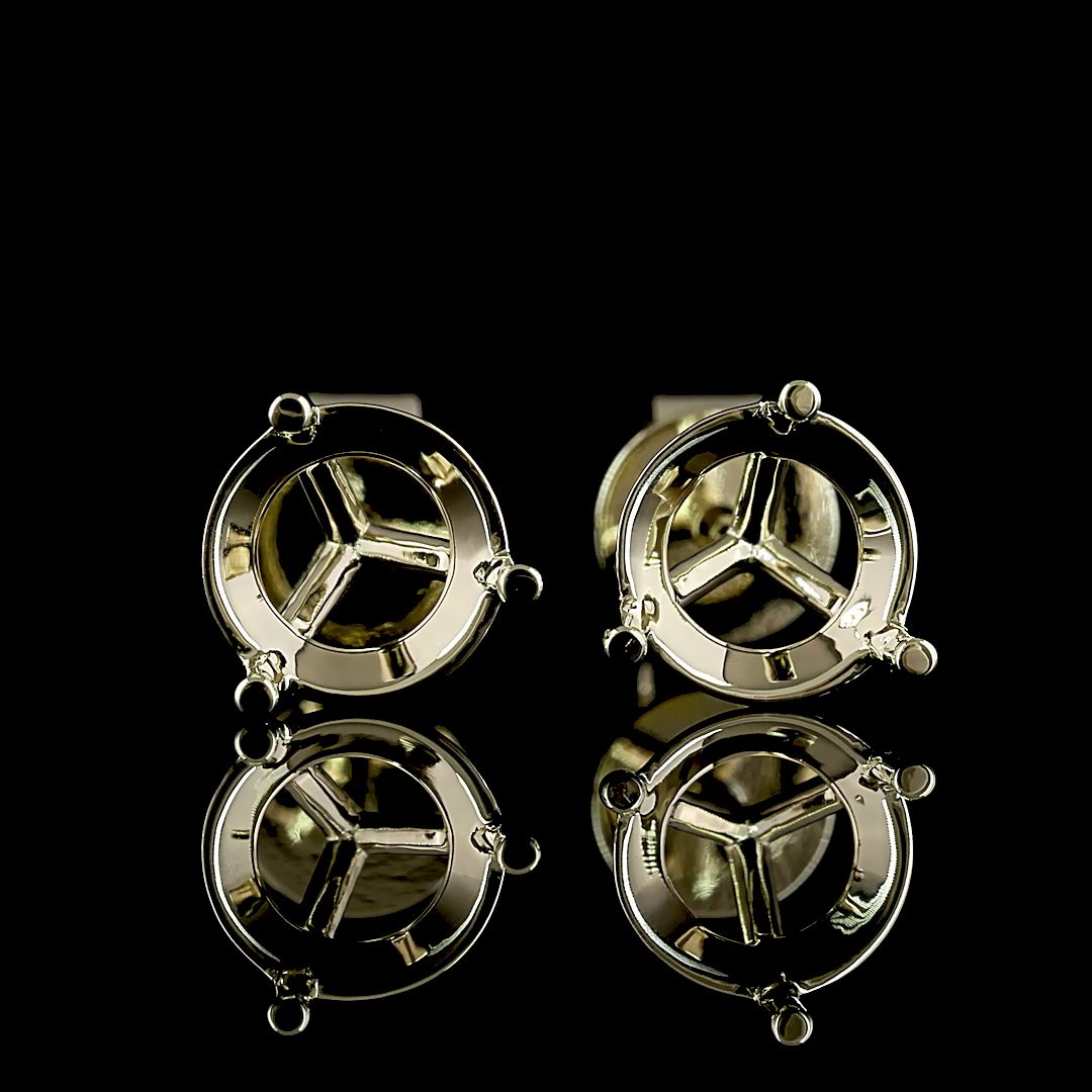 Lab-Grown 2.05 Carat Round D-VS1 Diamond 14K White Gold Martini Earrings