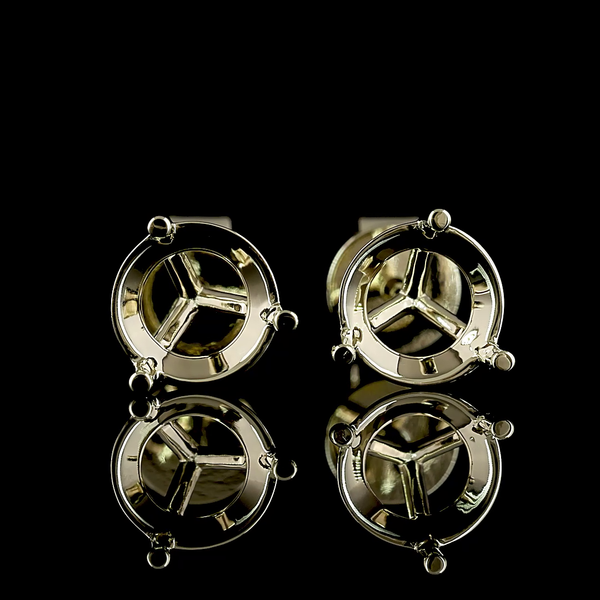 Lab-Grown 2.05 Carat Round D-VS1 Diamond 14K White Gold Martini Earrings