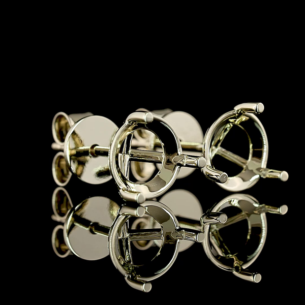 Lab-Grown 2.05 Carat Round D-VS1 Diamond 14K White Gold Martini Earrings