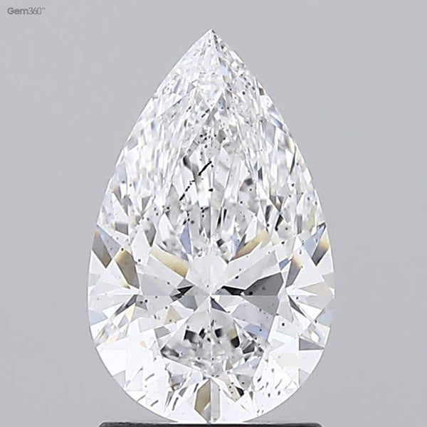 Lab-Grown 1.53 Carat Pear Shape Diamond color D Clarity SI2 With GIA Certificate, precious stones, engagement diamonds