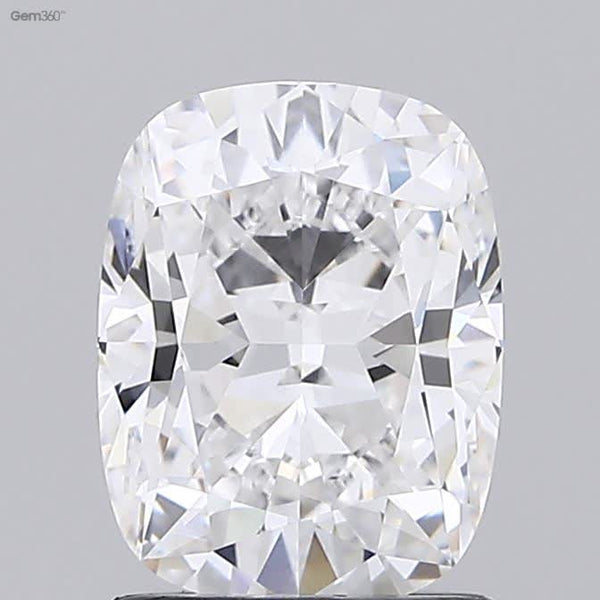Lab-Grown 1.61 Carat Cushion Modified Brilliant Cut Diamond color D Clarity VVS2 With GIA Certificate, precious stones, engagement diamonds