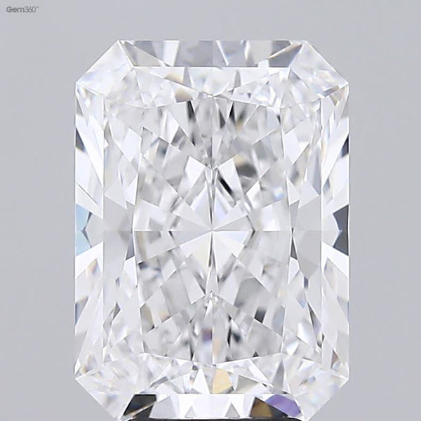 Lab-Grown 5.38 Carat Radiant Cut Diamond color E Clarity VVS2 With GIA Certificate, precious stones, engagement diamonds