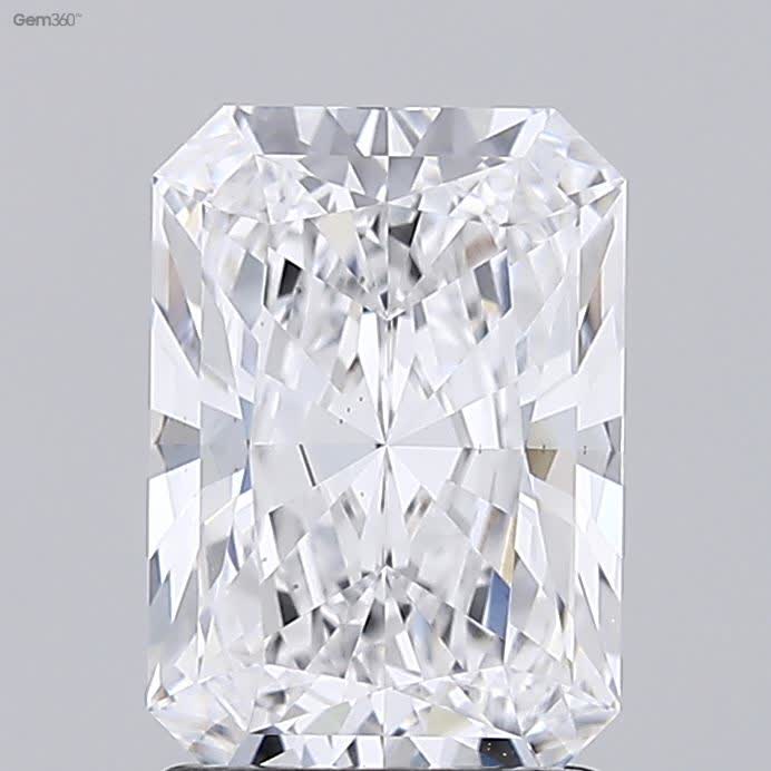 Lab-Grown 1.87 Carat Radiant Cut Diamond color D Clarity VS2 With GIA Certificate, precious stones, engagement diamonds