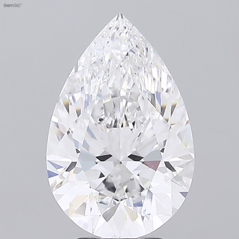 Lab-Grown 4.00 Carat Pear Shape Diamond color E Clarity SI1 With GIA Certificate, precious stones, engagement diamonds