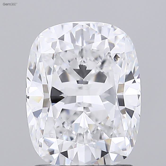 Lab-Grown 1.71 Carat Cushion Modified Brilliant Cut Diamond color D Clarity VS2 With GIA Certificate, precious stones, engagement diamonds
