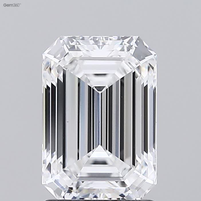 Lab-Grown 1.80 Carat Emerald Cut Diamond color E Clarity VS1 With GIA Certificate, precious stones, engagement diamonds