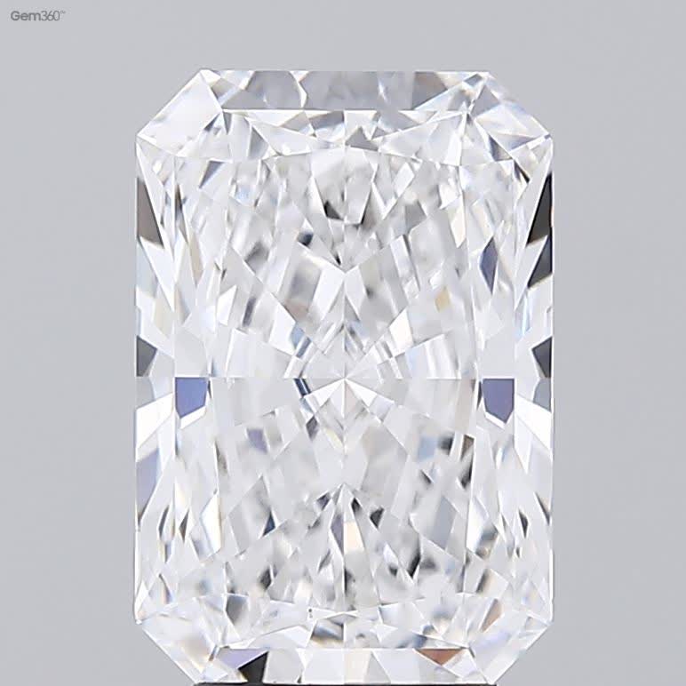 Lab-Grown 3.77 Carat Radiant Cut Diamond color E Clarity VVS2 With GIA Certificate, precious stones, engagement diamonds