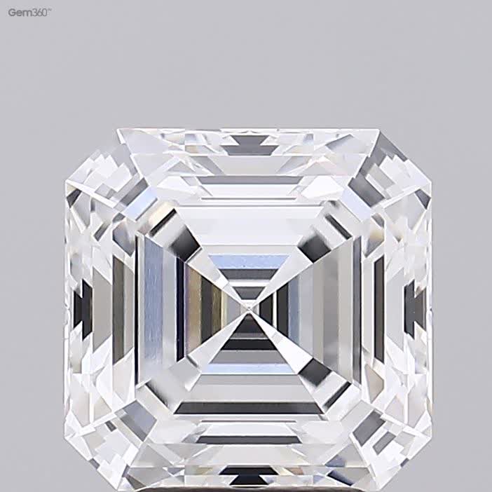 Lab-Grown 4.01 Carat Asscher Cut Diamond color E Clarity VVS2 With GIA Certificate, precious stones, engagement diamonds
