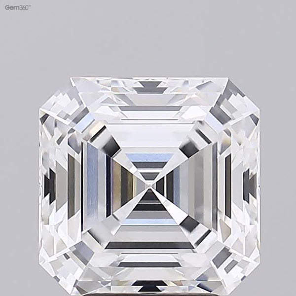 Lab-Grown 4.01 Carat Asscher Cut Diamond color E Clarity VVS2 With GIA Certificate, precious stones, engagement diamonds