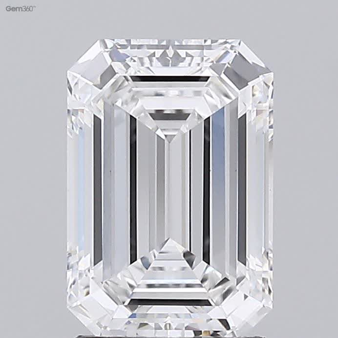 Lab-Grown 1.82 Carat Emerald Cut Diamond color E Clarity VS1 With GIA Certificate, precious stones, engagement diamonds